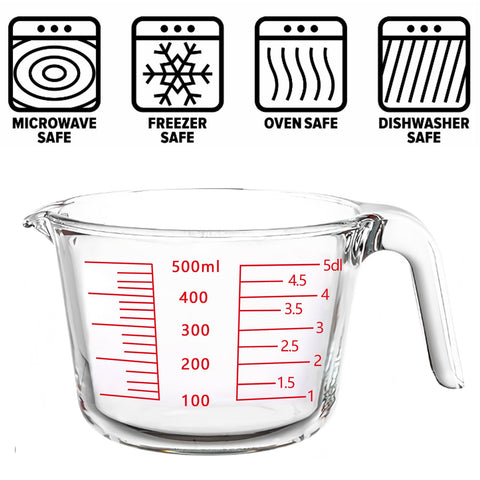 TRBIDRBO microwave and oven-safe measuring cups for versatile cooking