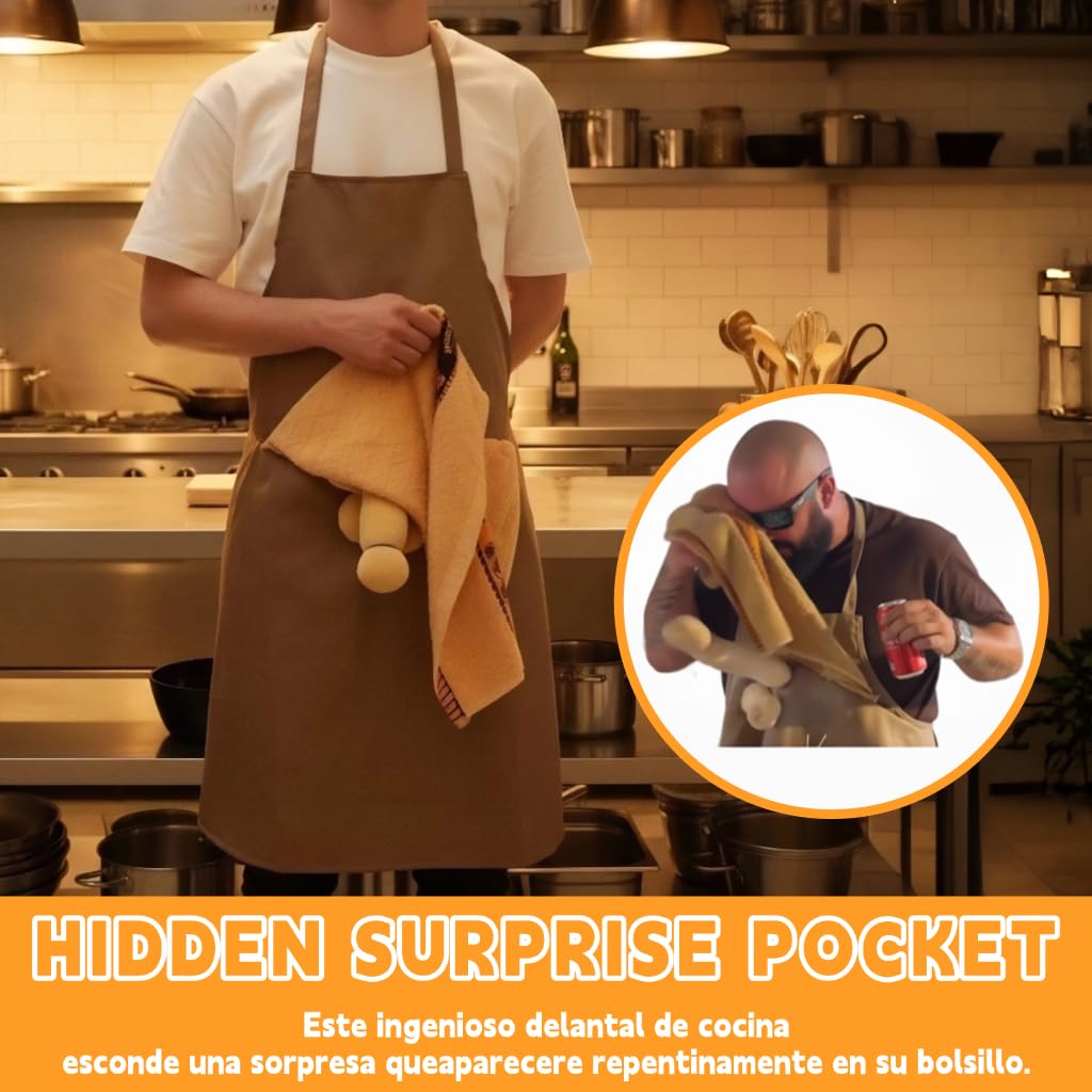 Treayes Herton apron features adjustable neck strap for a comfy fit.