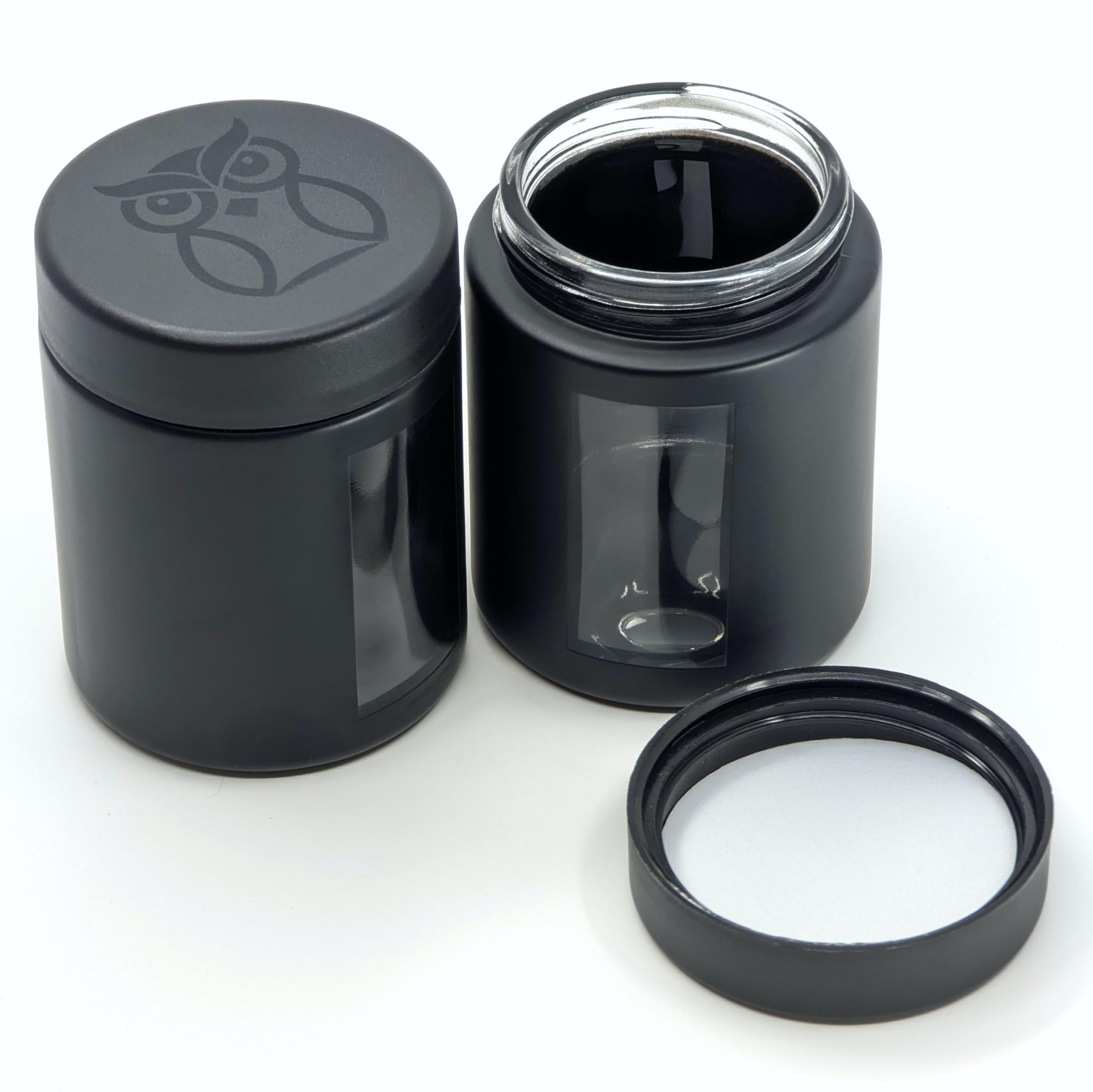 Treehouse Stash Jar clear glass viewing window shows contents