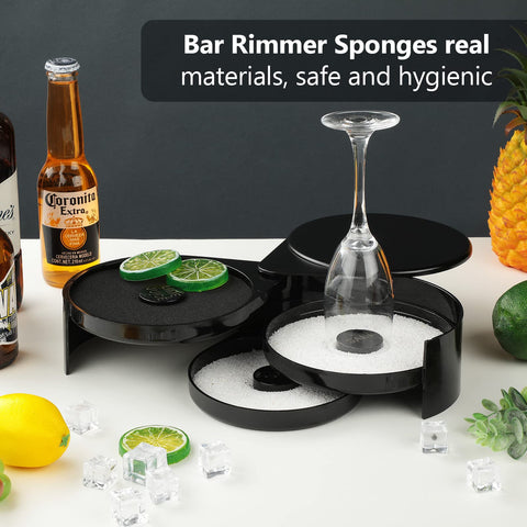 Treela Bar Rimmer Sponges in black offer a classic, versatile look for bars.