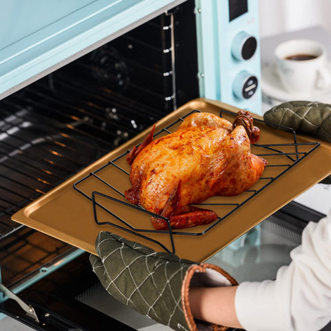 TreeLen rib rack reverse side used for smoking ribs.