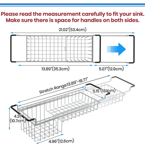 TreeLen anti-slip base keeps the rack stable over the sink.