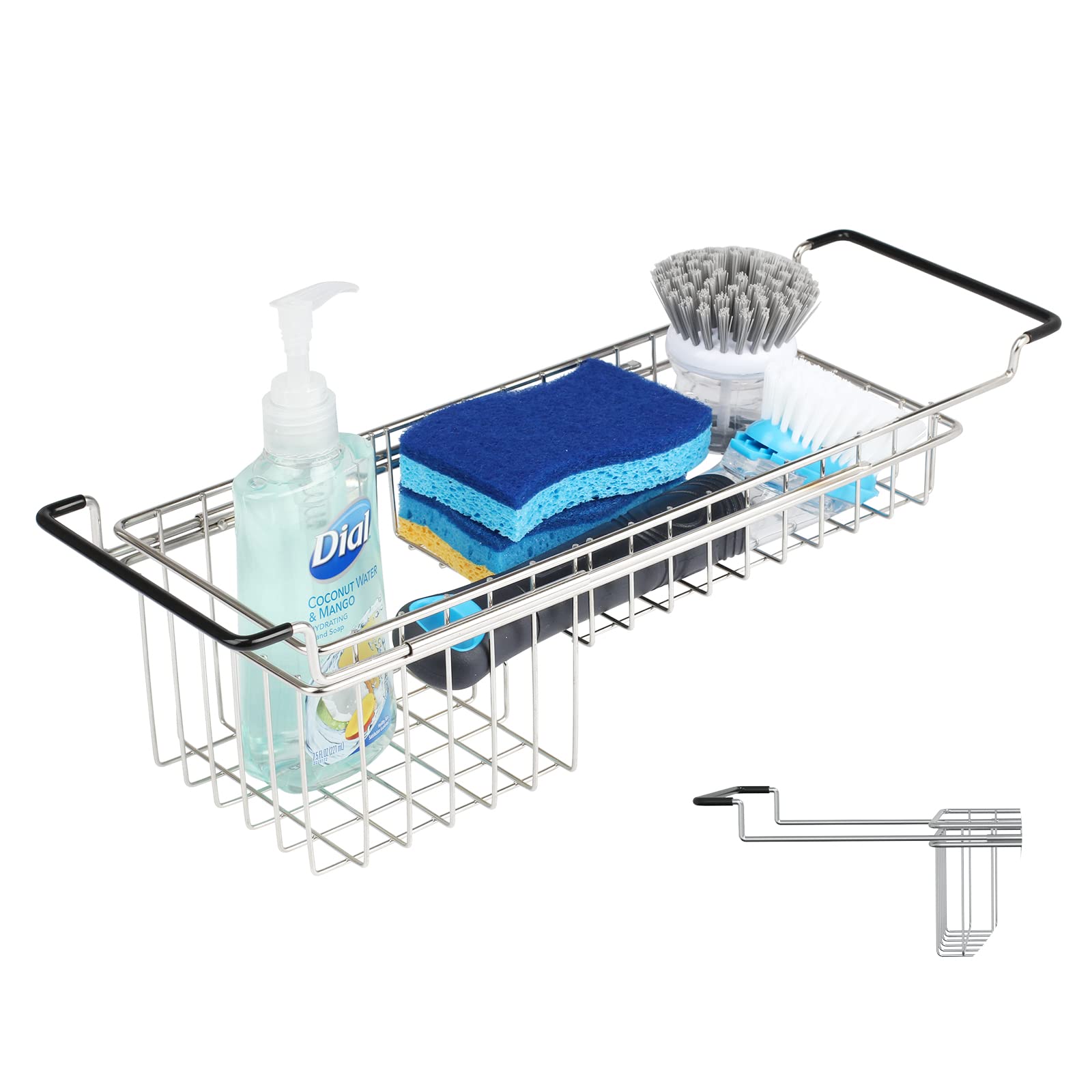 TreeLen sink caddy sponge holder keeps sponges organized and dry.