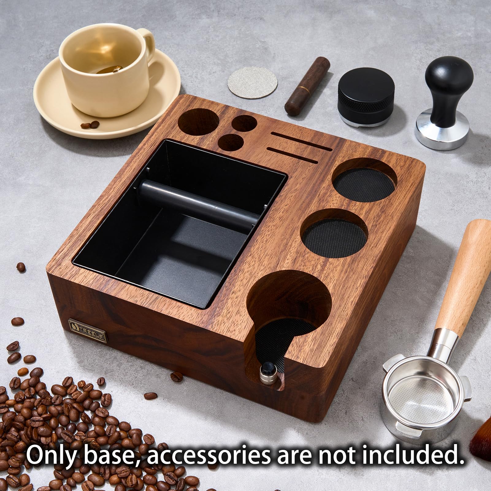 TREELF Espresso countertop organization on the kitchen top for a tidy workflow