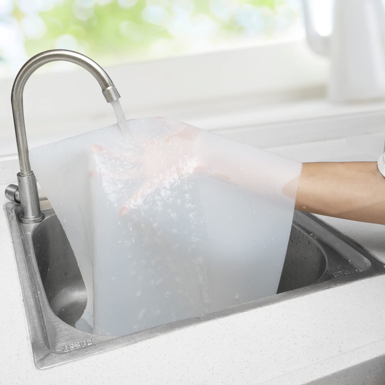 Treerit easy-clean counter mat; dishwasher safe and portable.