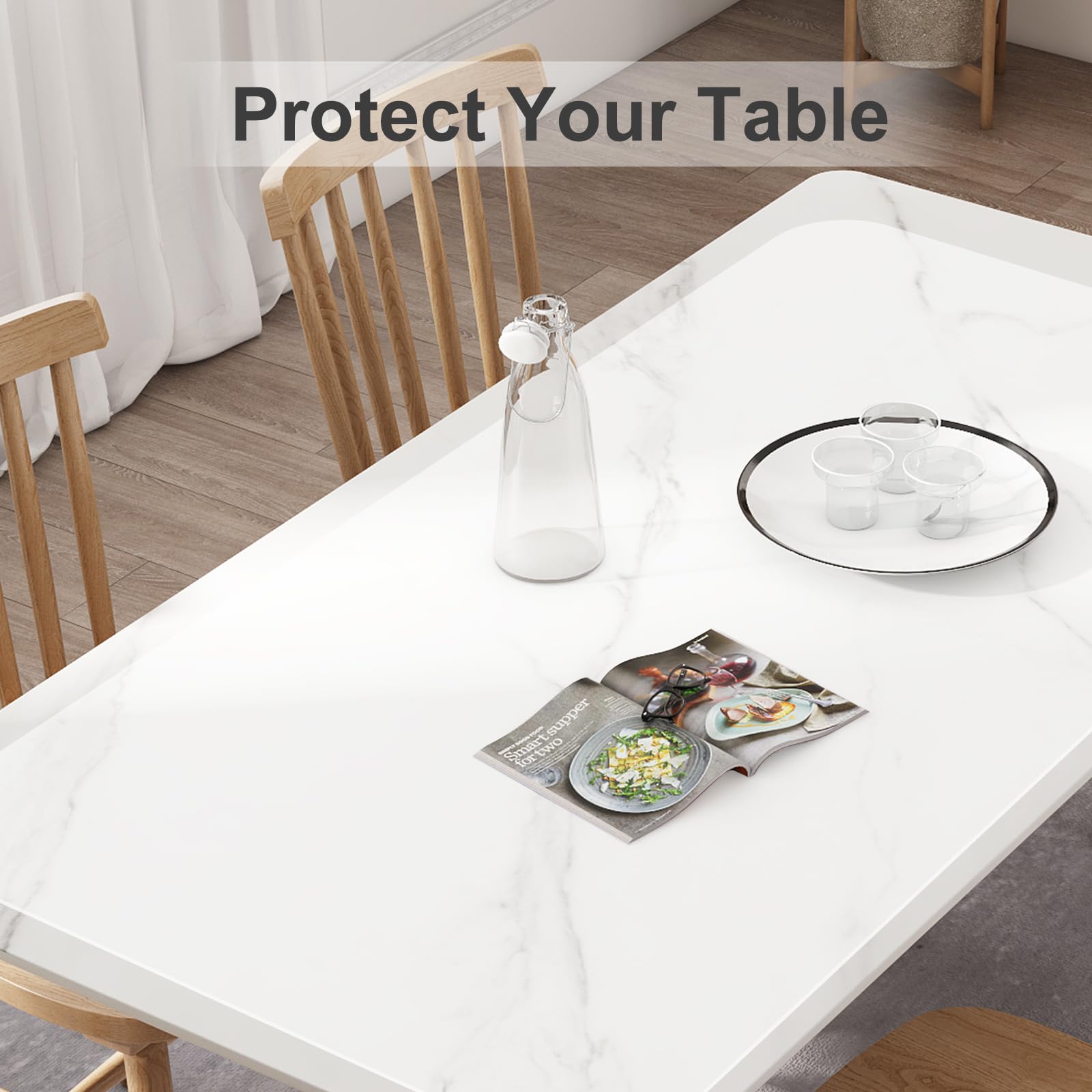 Treerit white translucent mat blends with any kitchen decor.