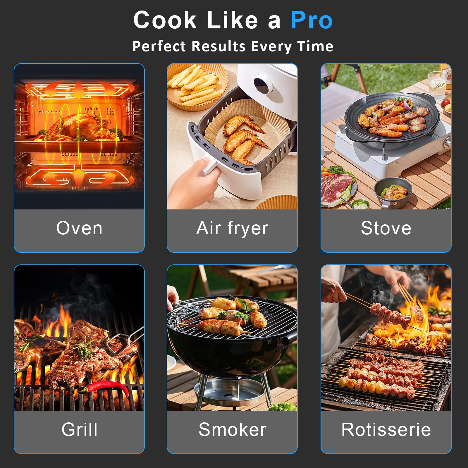 Trefoiled high heat resistance design tolerates demanding cooking conditions