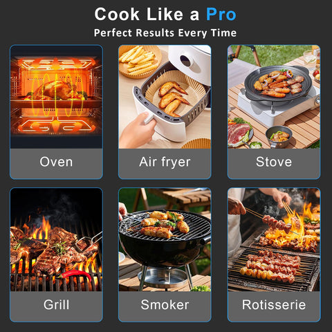 Trefoiled high heat resistance design tolerates demanding cooking conditions