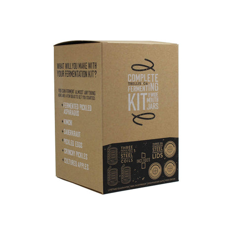 Trellis + Co PickleHelix weight coil keeps vegetables submerged during fermentation.