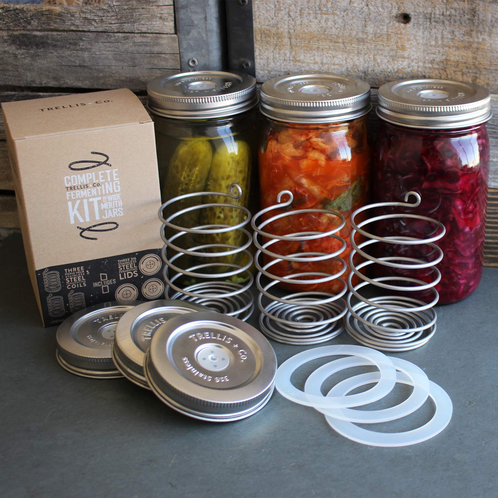 Trellis + Co waterless airlock close-up shows sleek silicone seal.