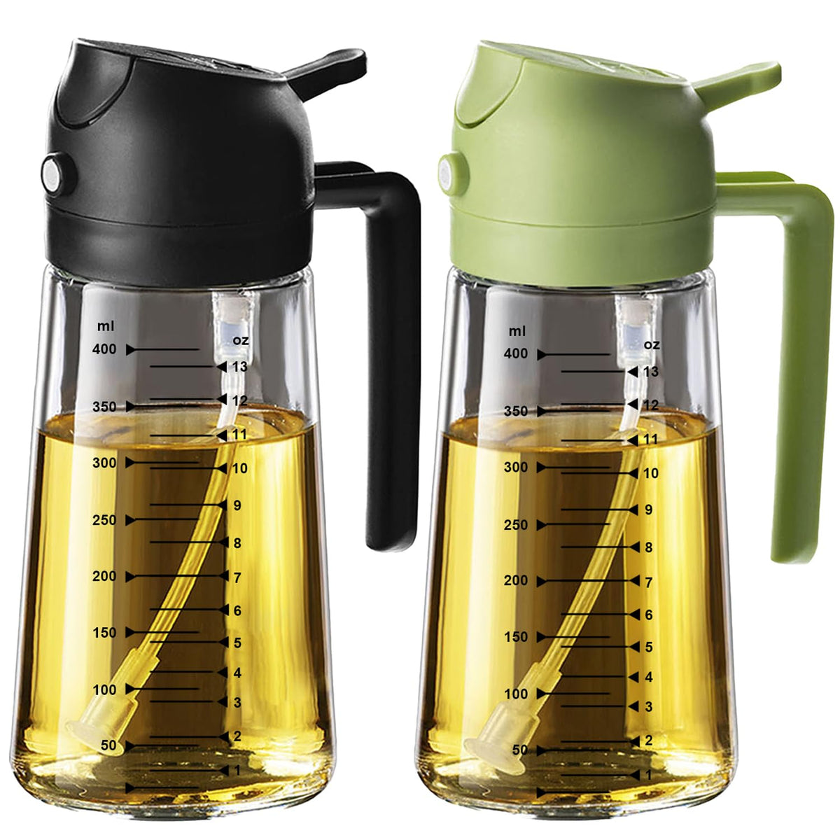 TrendPlain 16oz glass olive oil sprayer nozzle for fine mist and precise pouring