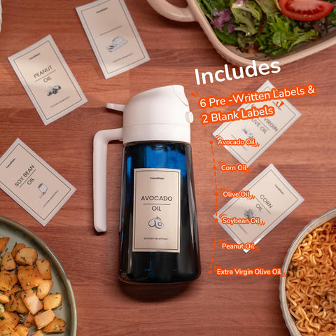 TrendPlain 2-in-1 oil dispenser and sprayer for versatile kitchen use