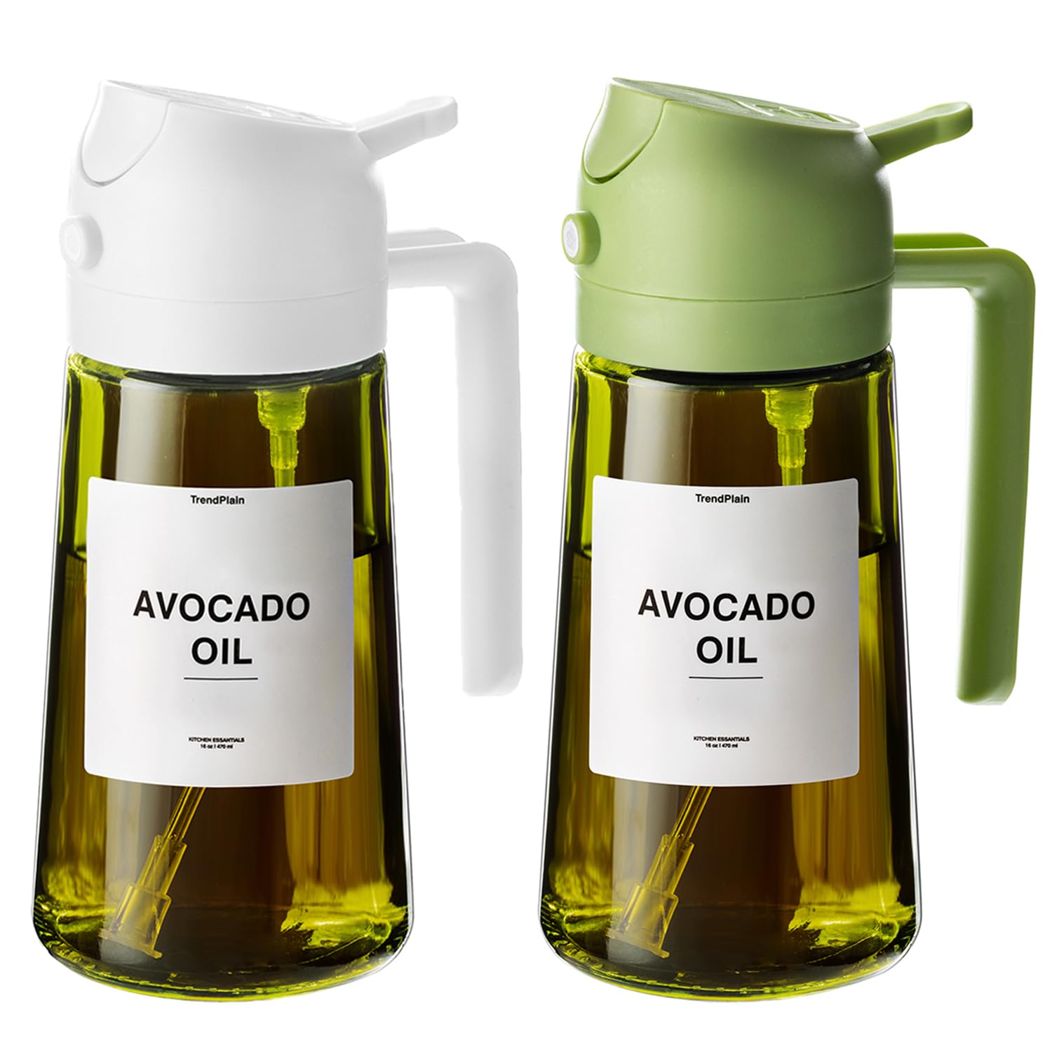 TrendPlain olive oil dispenser bottle with pour spout for precise cooking
