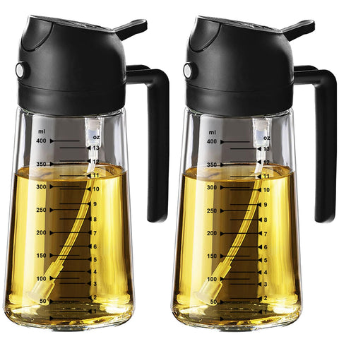 TrendPlain olive oil sprayer compact bottle enables easy sprays and pours.