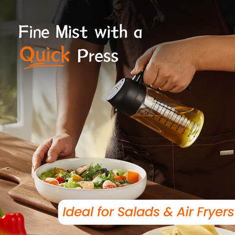 TrendPlain 2-in-1 spray and pour feature for controlled seasoning
