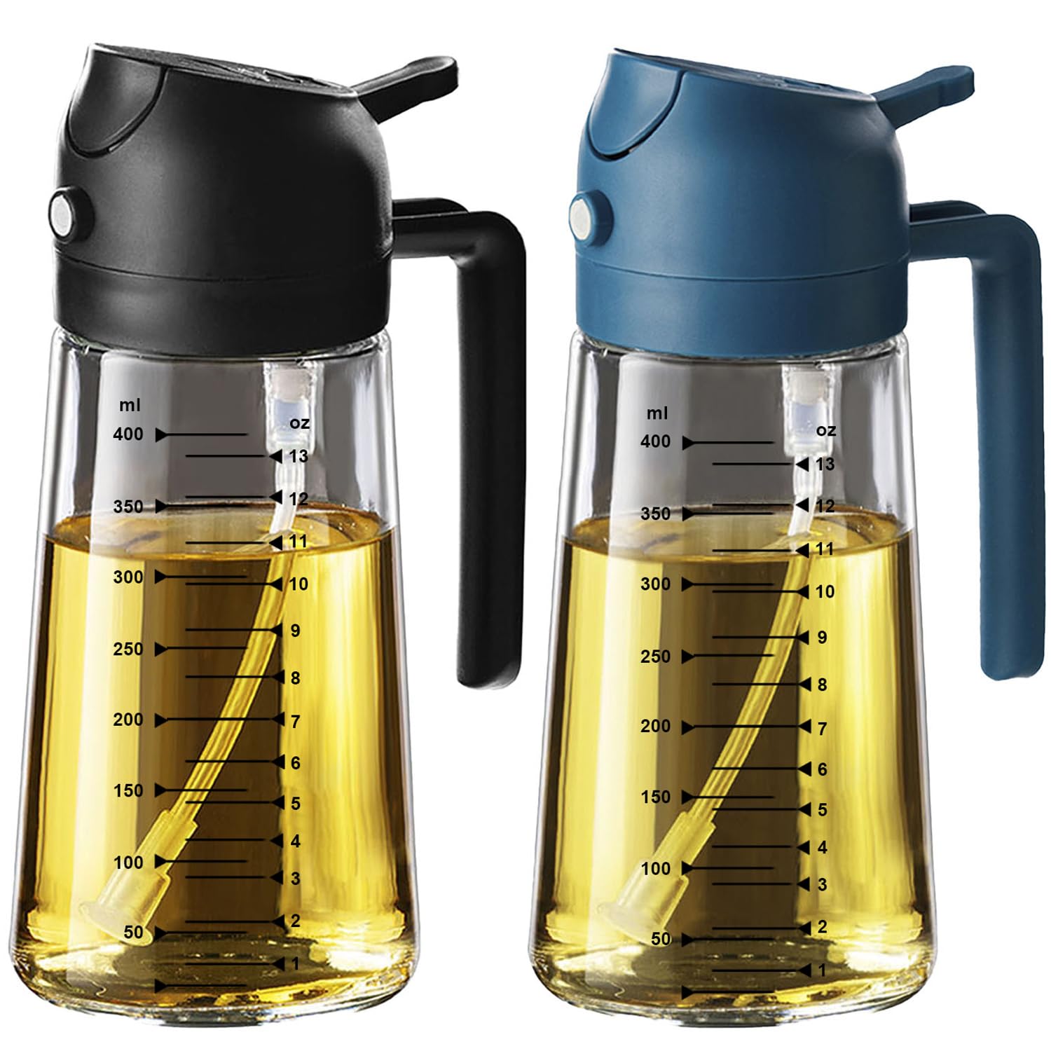 TrendPlain olive oil sprayer close-up shows precise drizzle for salads.