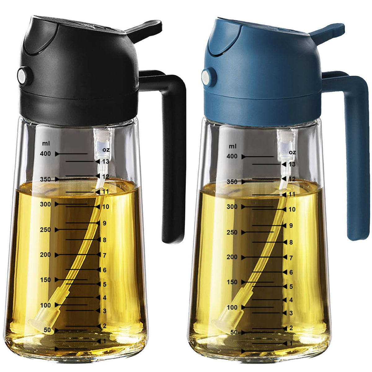TrendPlain olive oil sprayer close-up shows precise drizzle for salads.