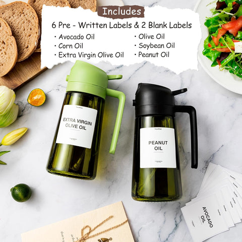 TrendPlain olive oil sprayer nozzle delivering fine mist for even coating