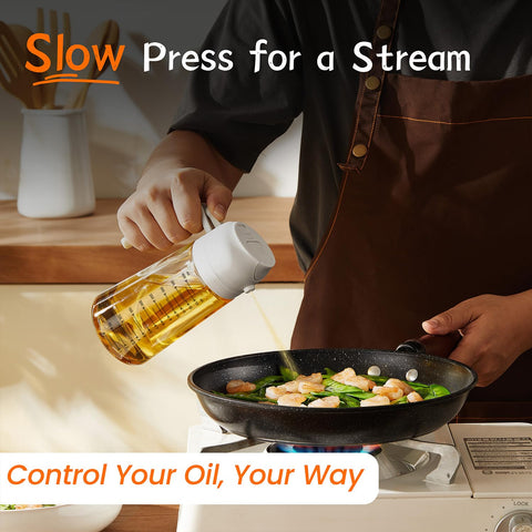 TrendPlain olive oil sprayer precision nozzle producing fine mist for even coating