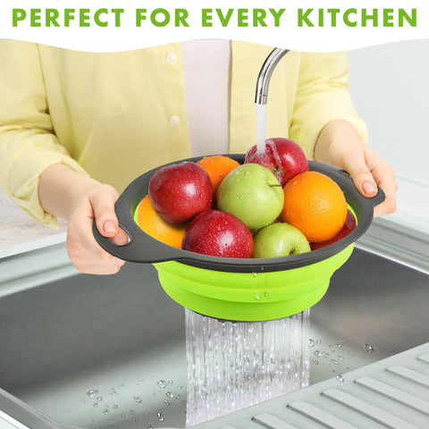 Trendsettings ergonomic-handles provide secure grip during draining