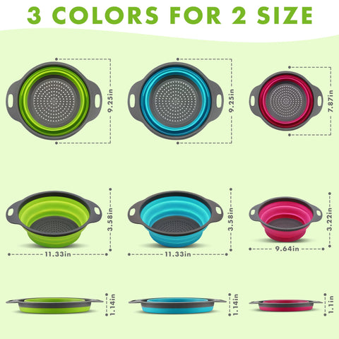 Trendsettings over-sink colander enabling hands-free rinsing