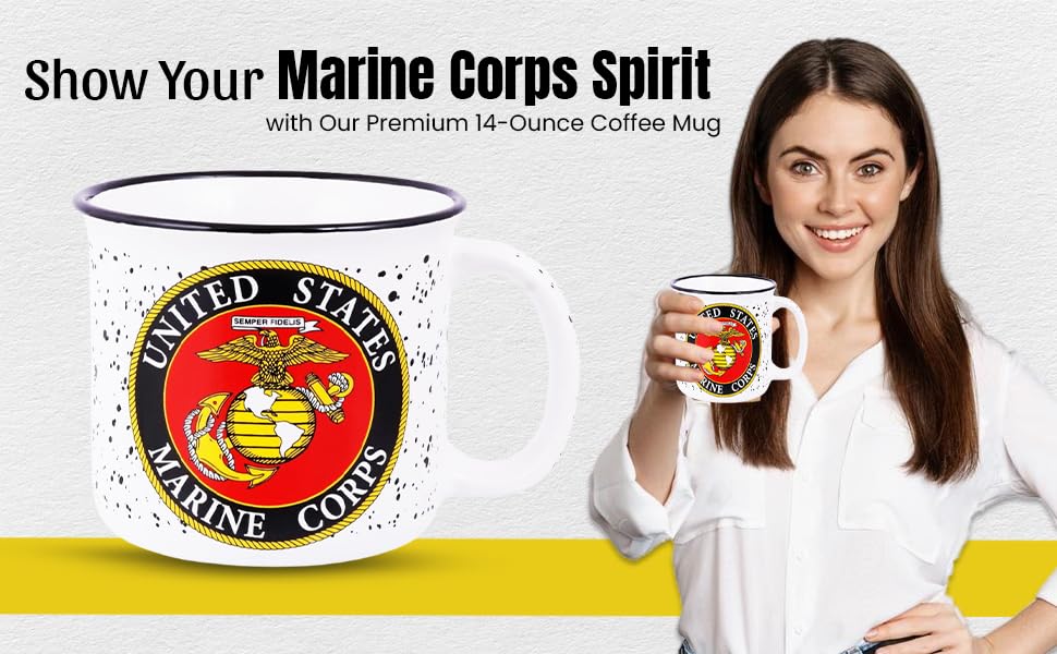 Trendy Zone 21 USMC legacy mug on a desk setup for daily rituals.