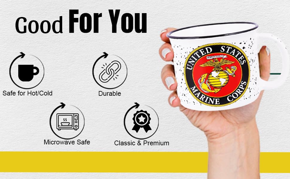 Trendy Zone 21 USMC legacy mug gift-ready packaging ideal for veterans.