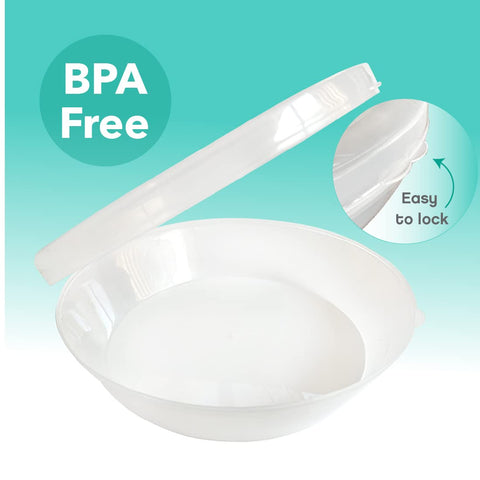 Trenton Gifts container holds metal and glass pie pans for versatile storage