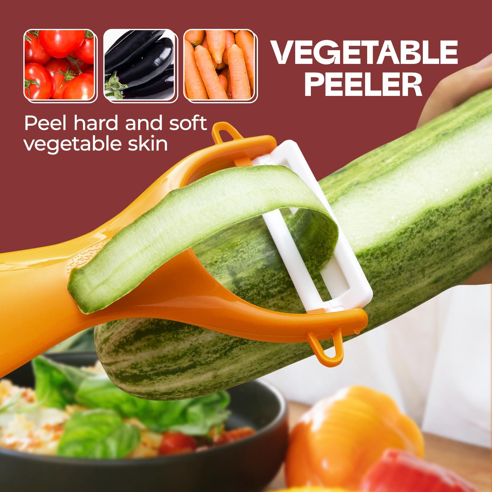 Trez Treamer carrot peeler for precise, clean peels