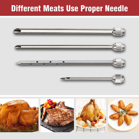 Tri-Sworker four-needle set enabling versatile injections and reduced clogging