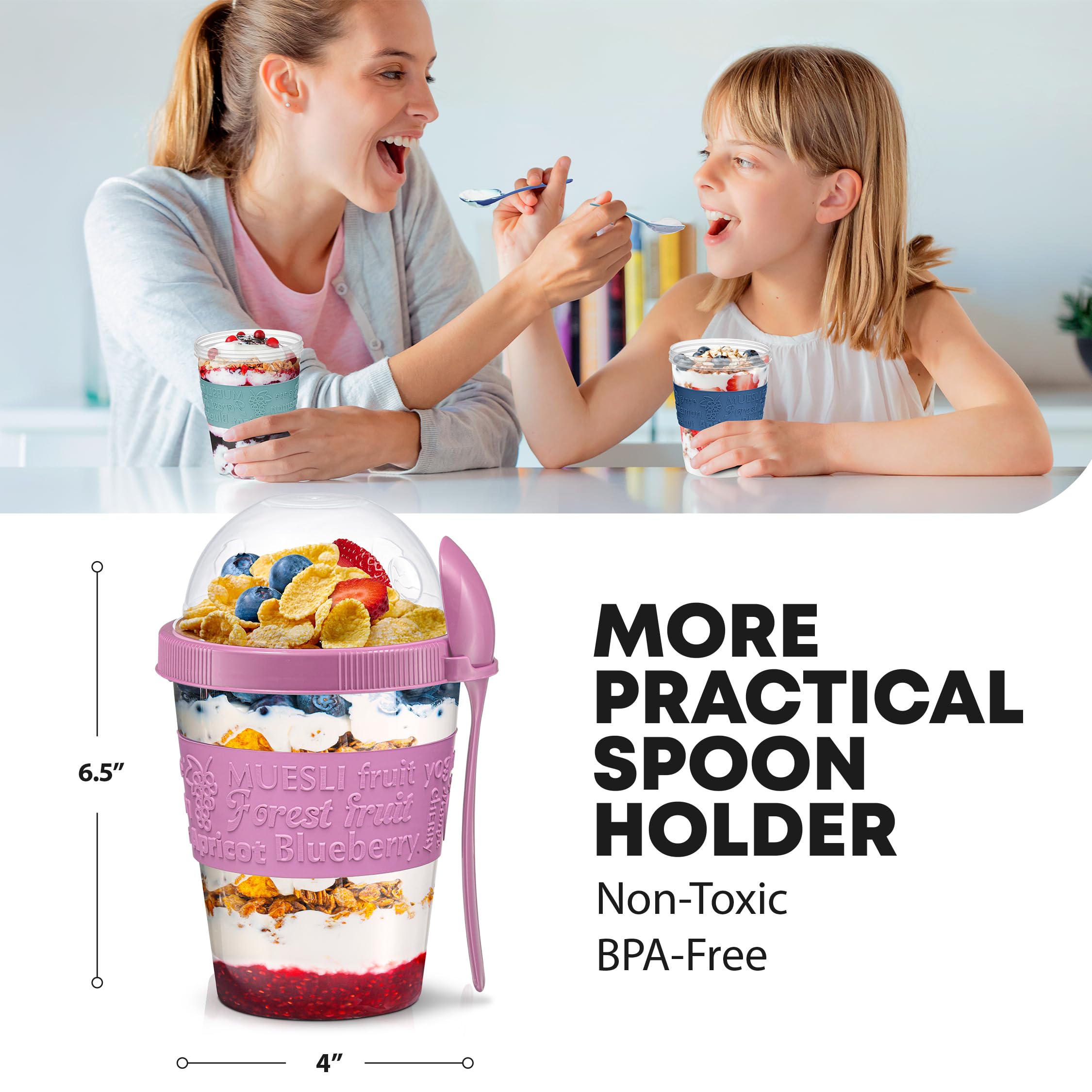 Tribello BPA-free durable plastic yogurt cups for daily use.