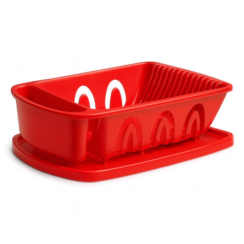 Tribello dish rack with removable drainboard for quick cleaning