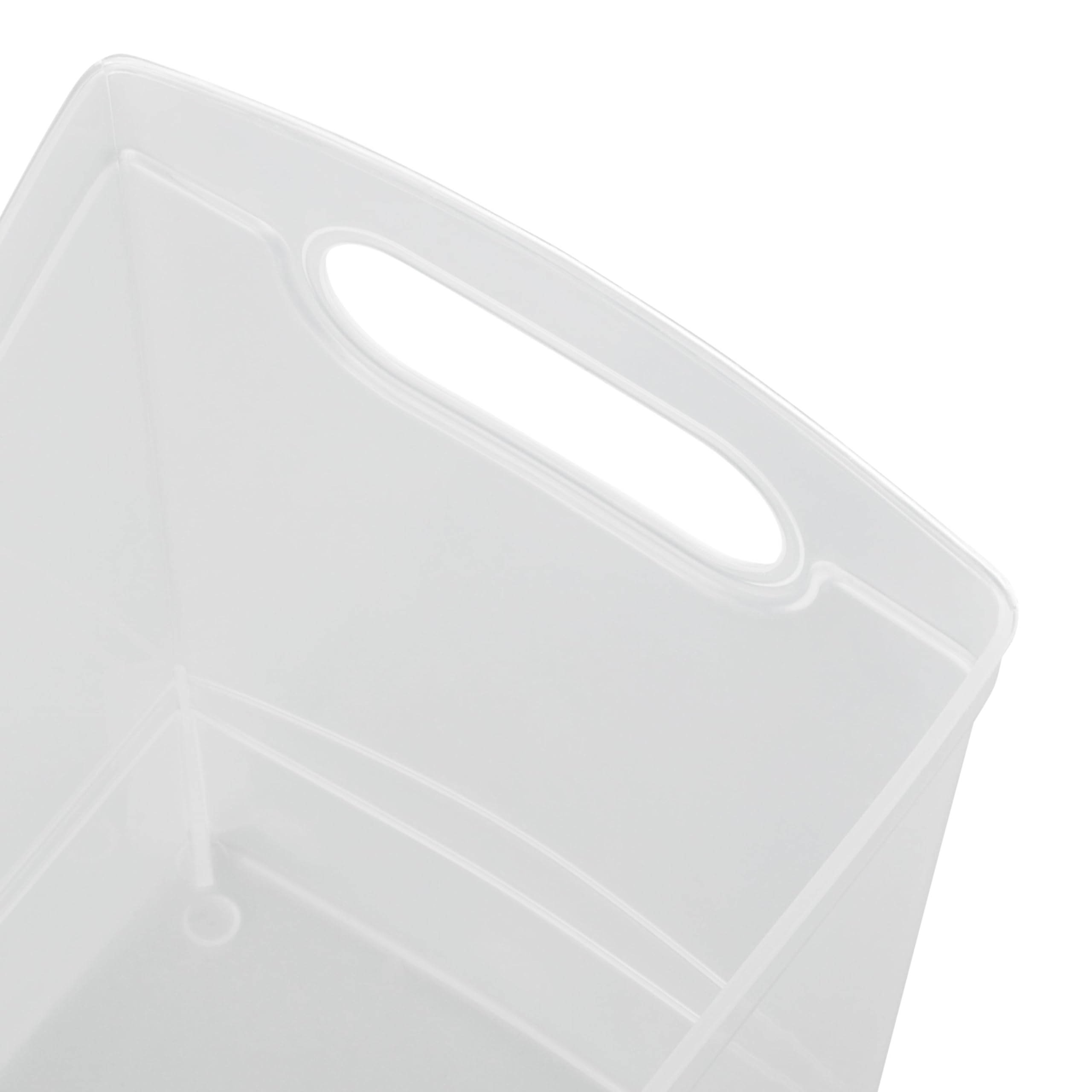 Tribello bin shows sturdy rim and clear body complementing any decor.