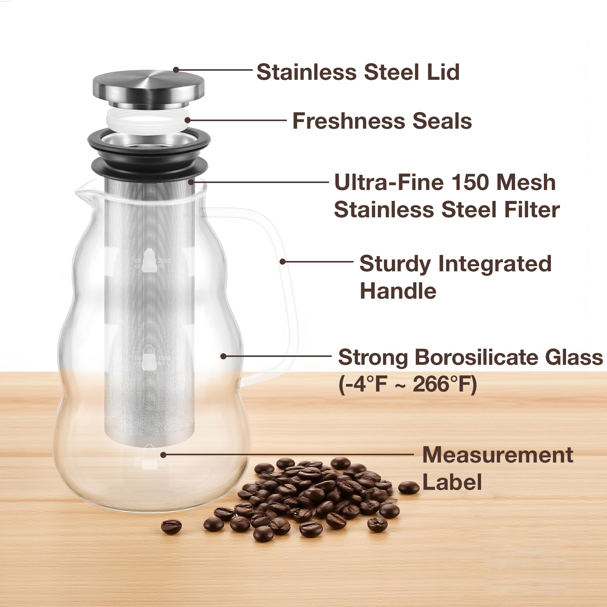 TRINIDa family-size pitcher supports multiple servings at once.