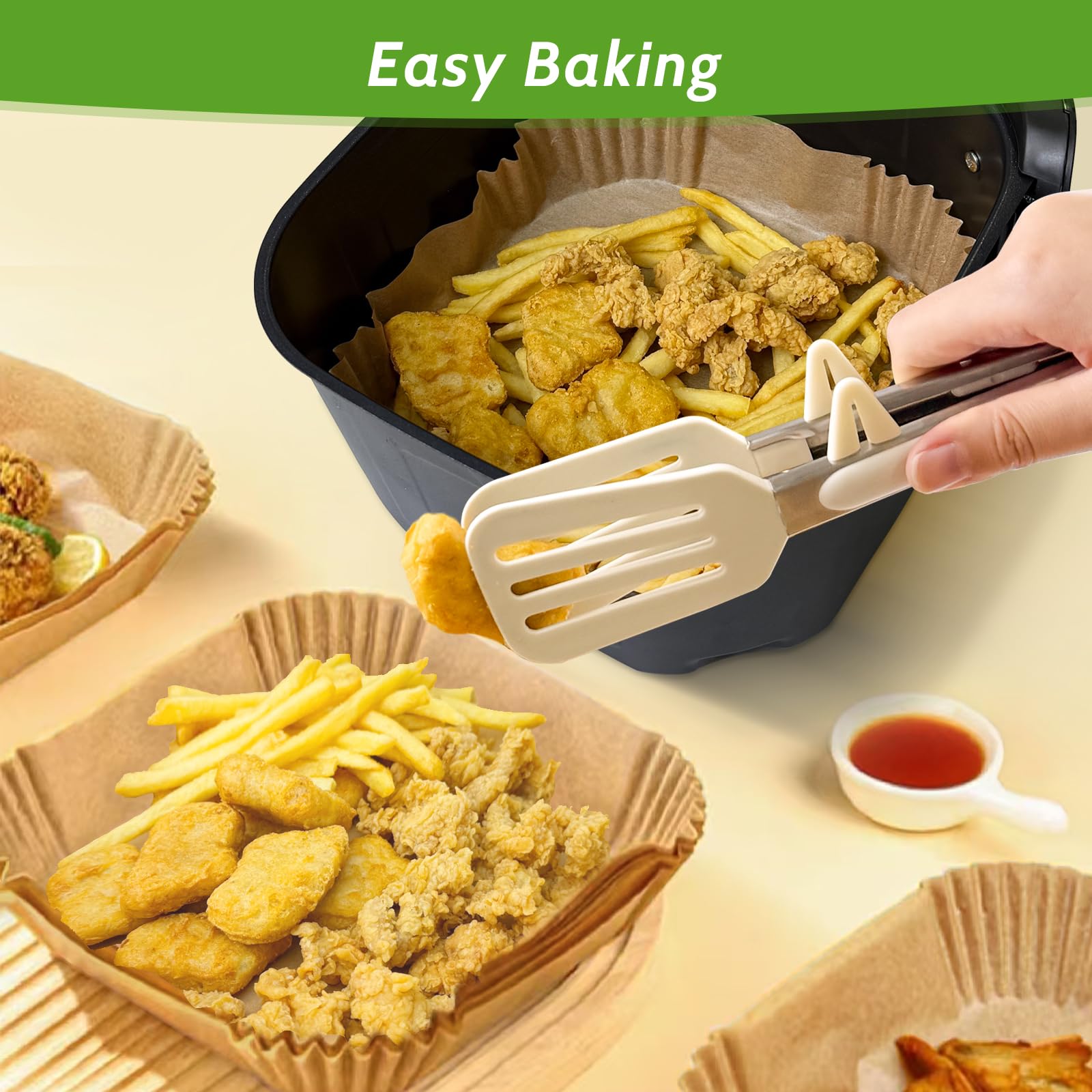 Tripho food-safe unbleached paper liner for safe food contact.