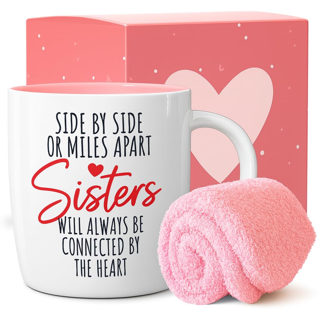 Triple Gifffted best-sister-ever mug with gift box, ideal for a birthday surprise
