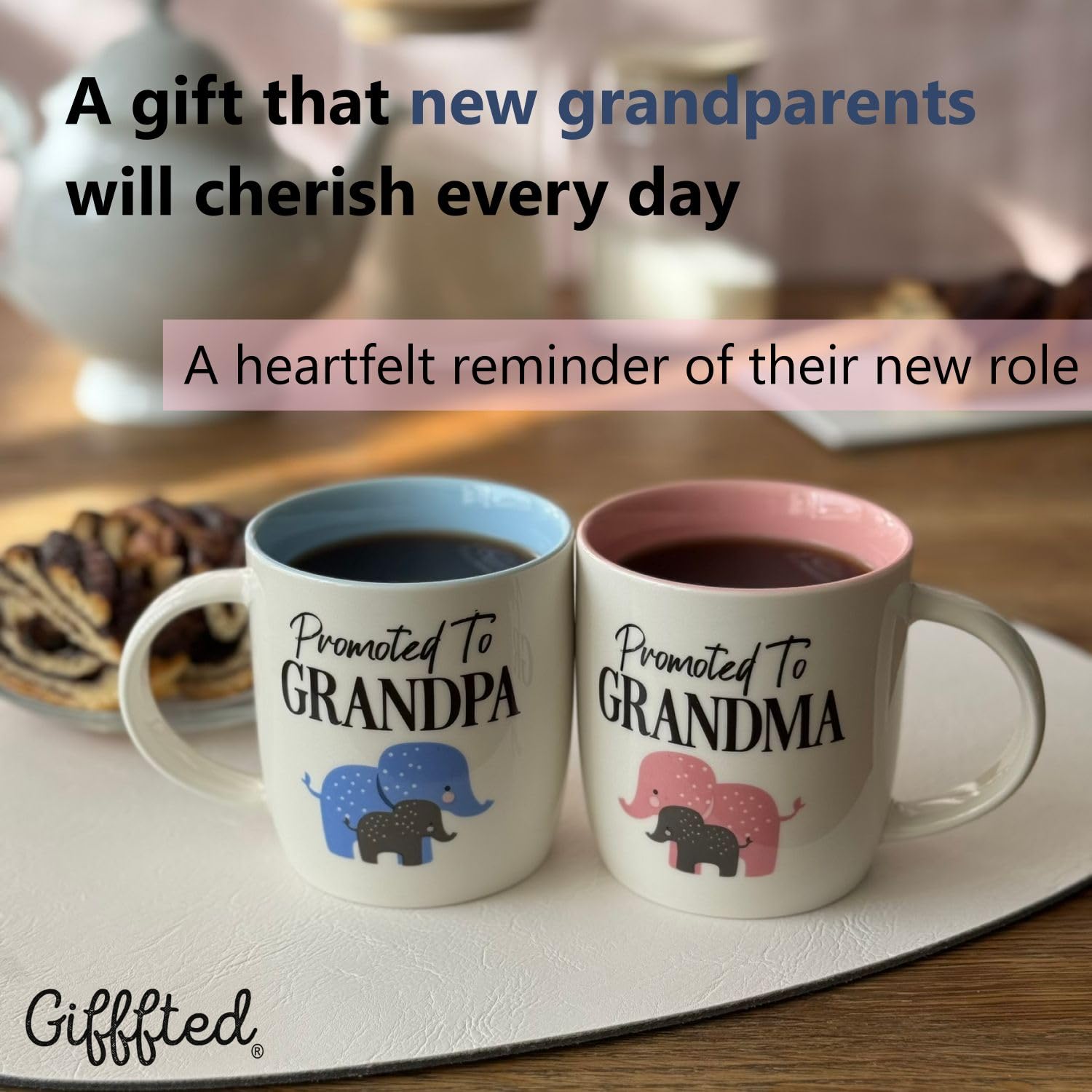 Triple Gifffted blue-interior Grandpa mug for a personalized daily coffee