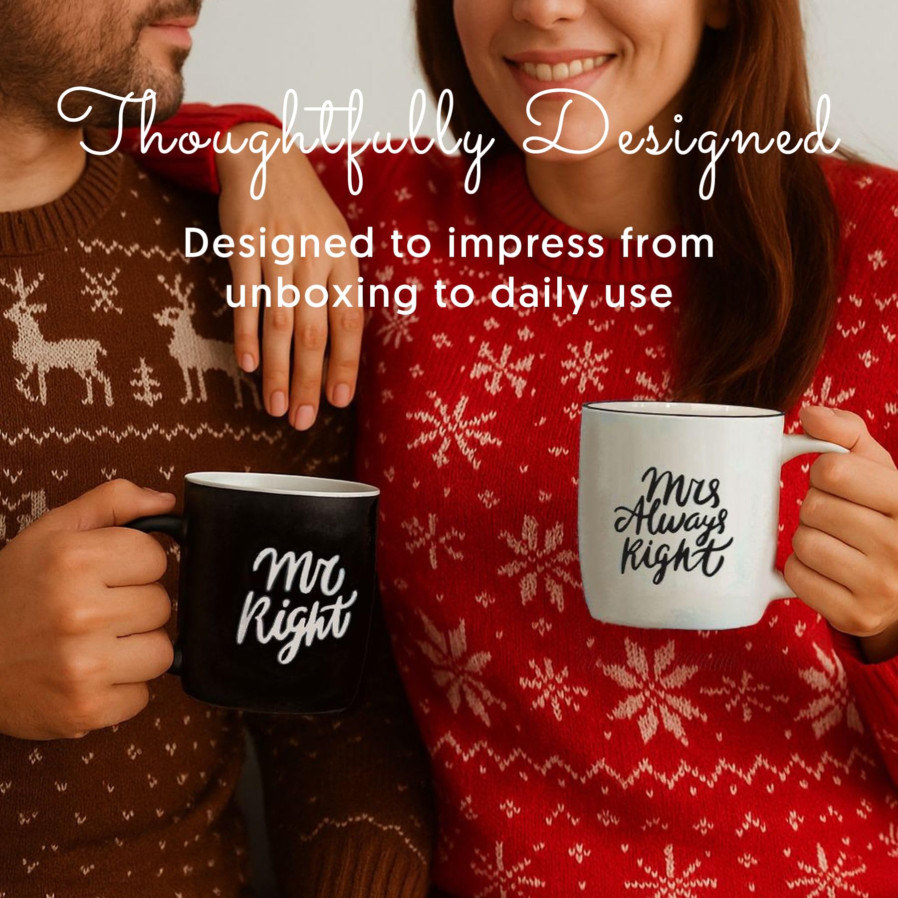 Triple Gifffted double-sided quotes on mugs for shared moments at breakfast