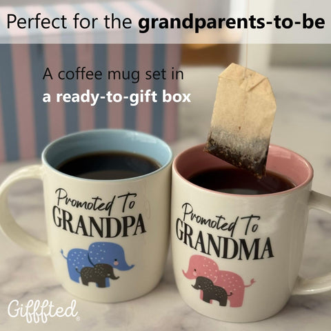 Triple Gifffted elephant-design mug highlighting playful milestone celebration