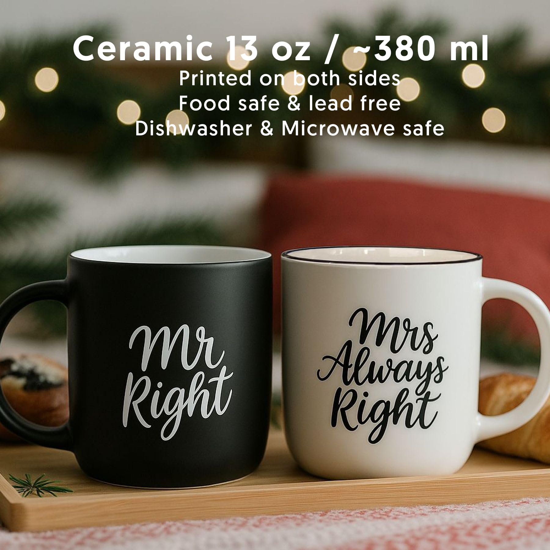Triple Gifffted mugs feature gold detail on rim and handle