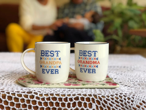 Triple Gifffted ceramic mug close-up showing durable finish and design.