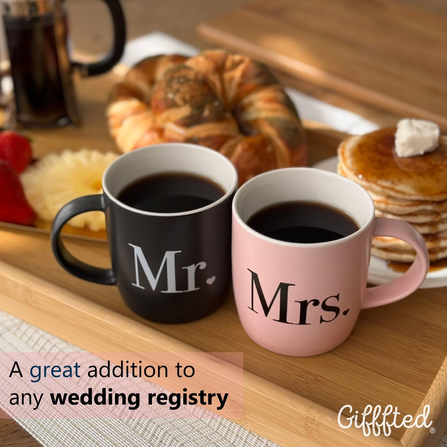 Triple Gifffted Mr & Mrs mugs are dishwasher-safe for easy everyday cleaning.