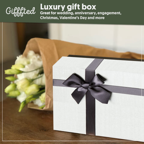 Gift-ready packaging enhances registry moments and special celebrations for couples.
