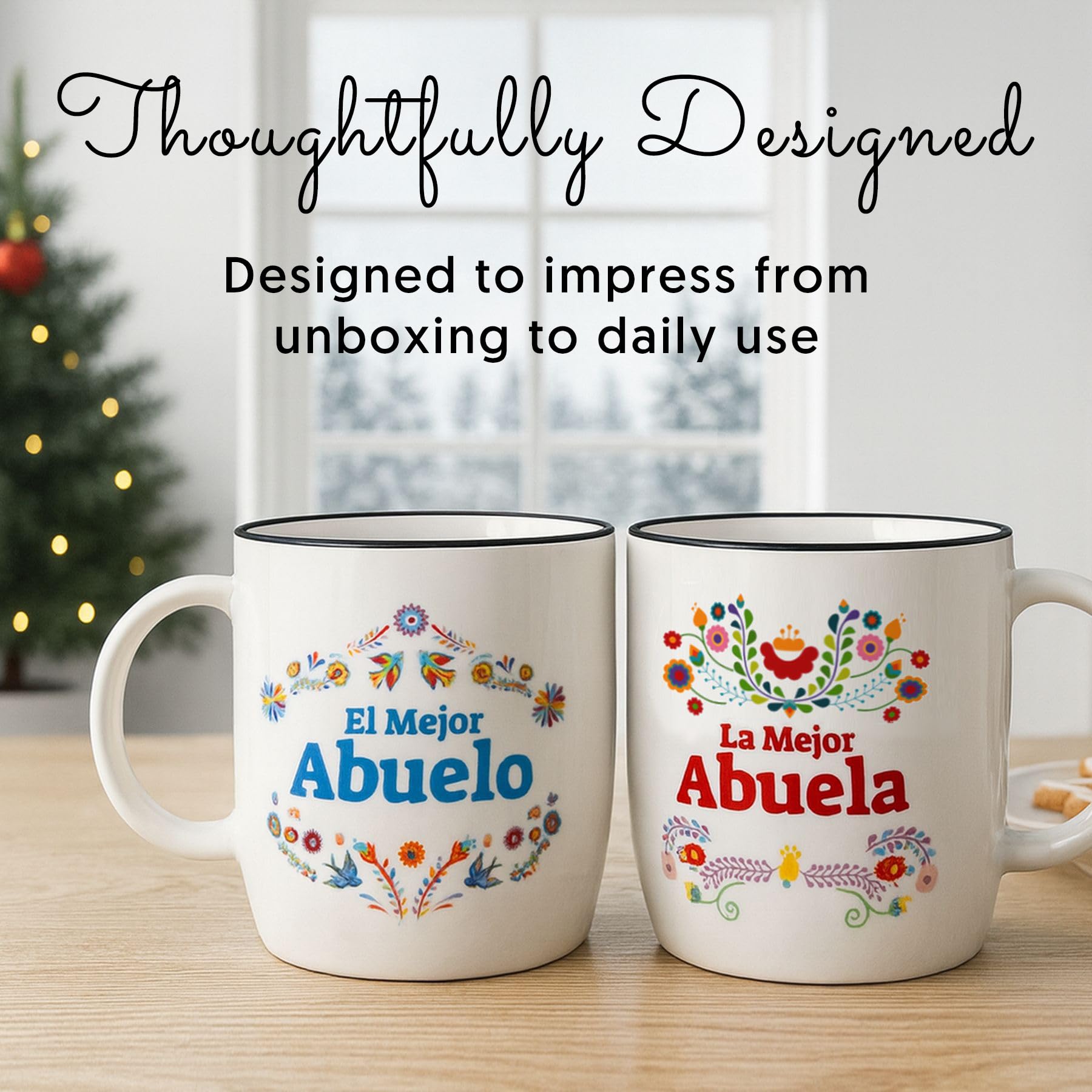 Triple Gifffted mug set inside colorful gift box