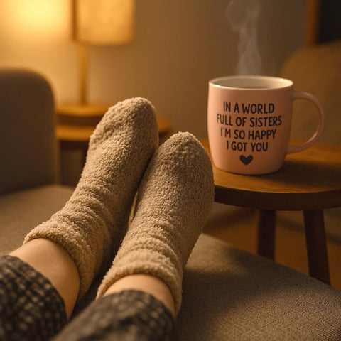 Triple Gifffted Socks fiber detail highlights soft-touch comfort and fit.