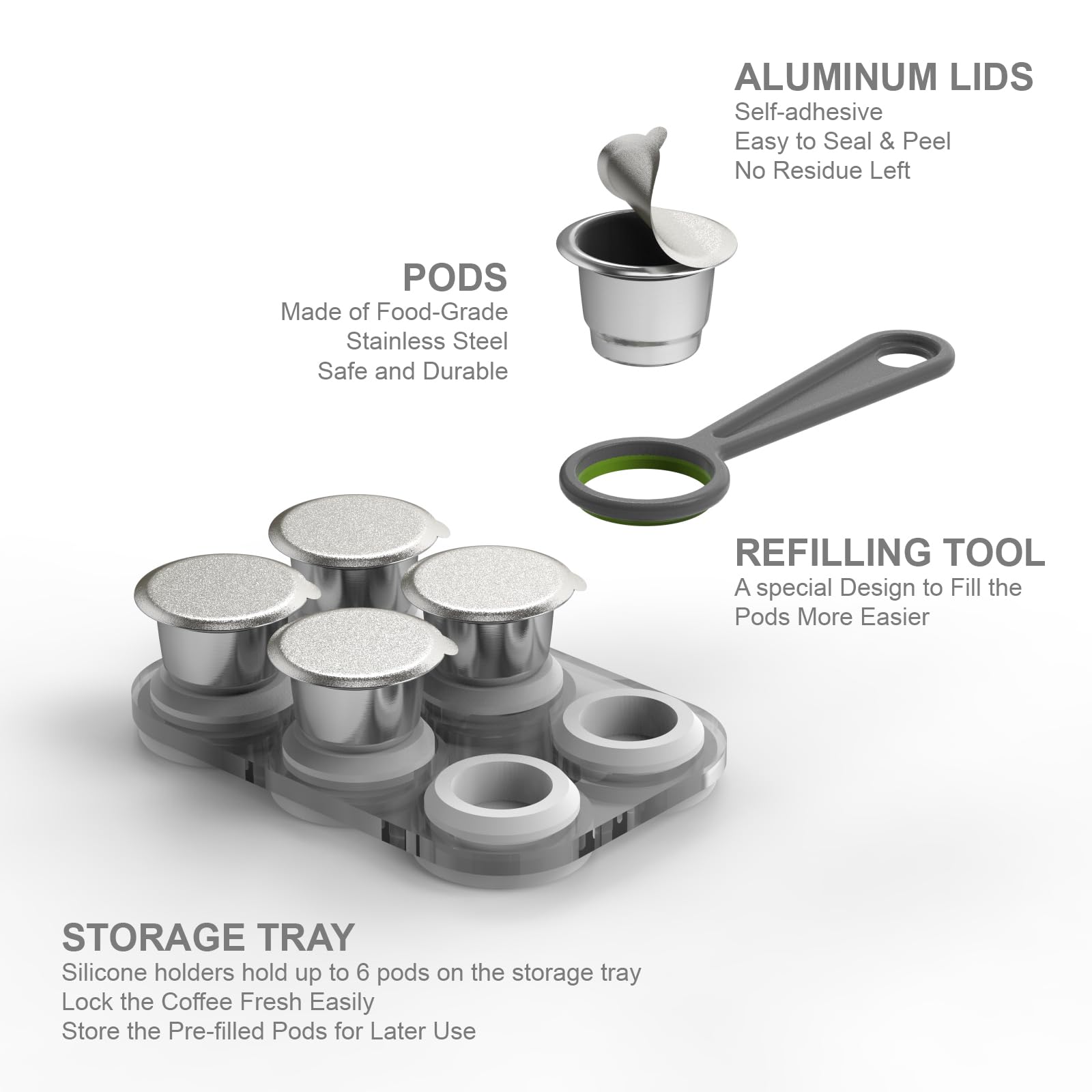 Triplot refilling tool makes loading powder easy.