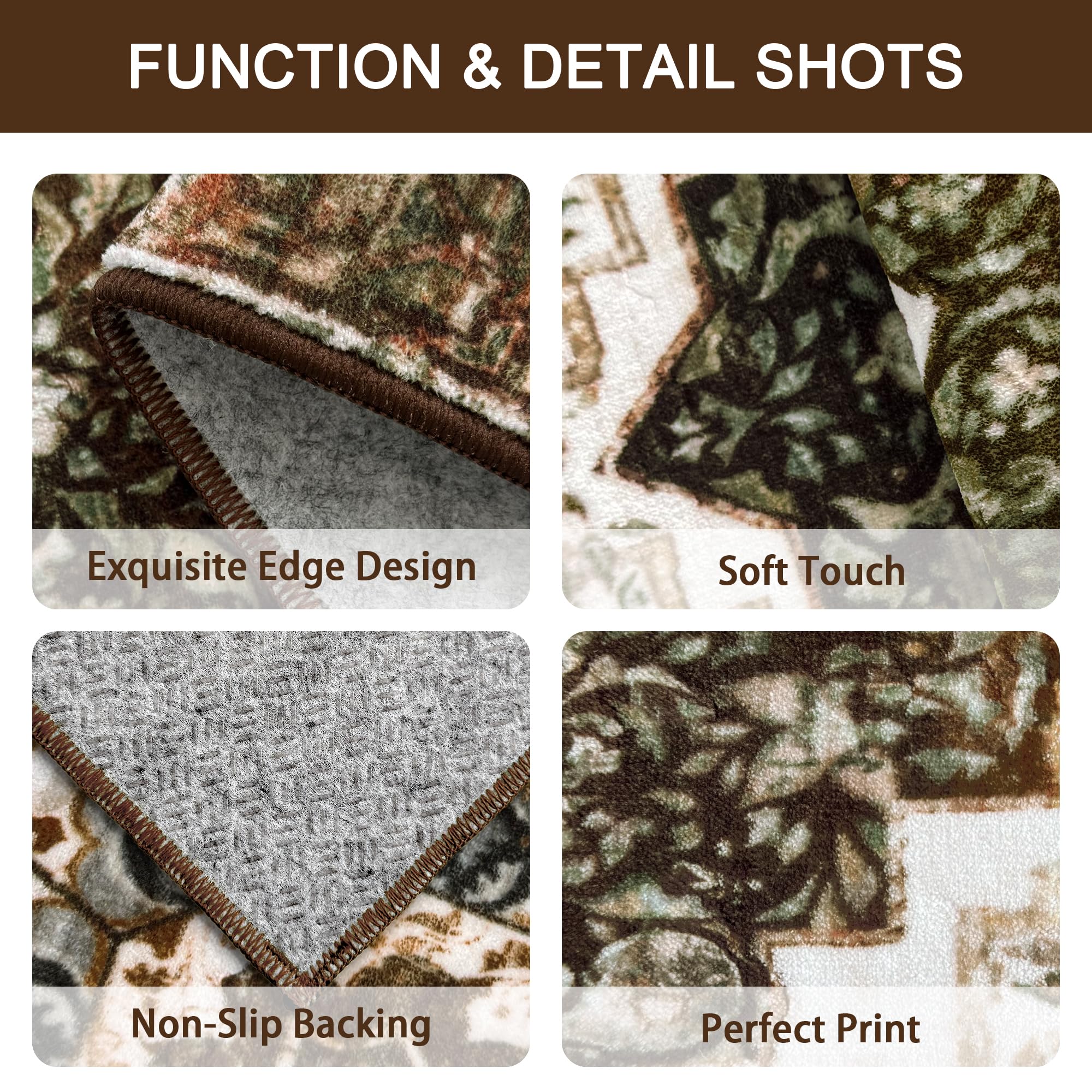 Tritard machine-washable kitchen rug preserves color and shape after cleanings.