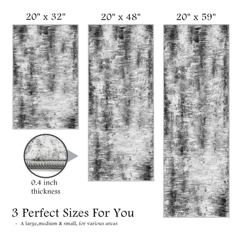 Tritard Upgrade non-slip kitchen rug 20x59 keeps high-traffic areas secure and comfortable