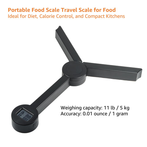 TriTree travel scale digital display for on-the-go readings.