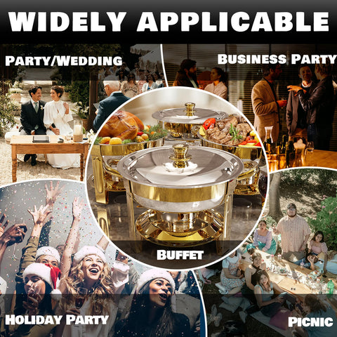 Trivico chafing dish easy-clean surface simplifies post-event cleanup.